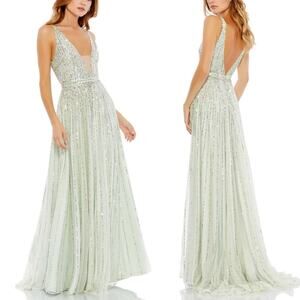 MAC DUGGAL V Neck Gown Mint Size 0 NWT Style 10700